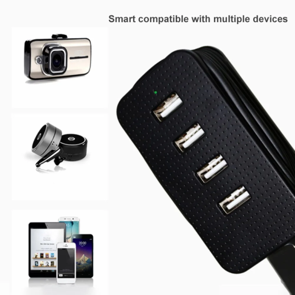Универсальный автомобильный 4 USB порт зарядное устройство для мобильного телефона прикуриватель адаптер питания