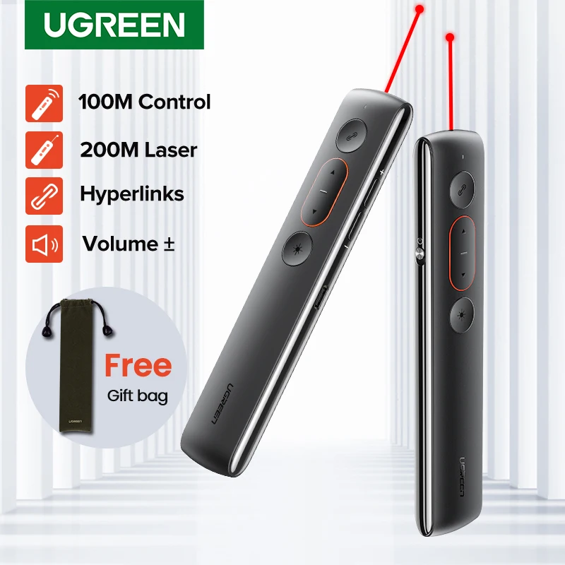 Ugreen Presenter Беспроводной пульт дистанционного управления ler 2 4 ГГц USB Ручка для Mac Win