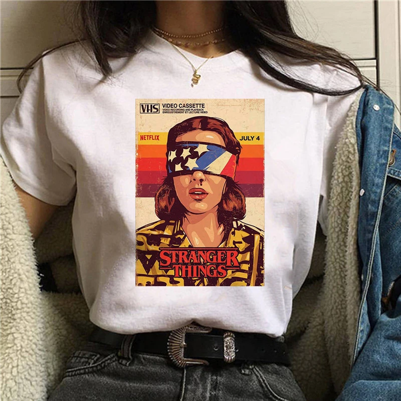 Stranger Things season 3 T Shirt Women Upside Down Tshirt Eleven Female Graphic grunge T-shirt femme tee Shirts funny clothing