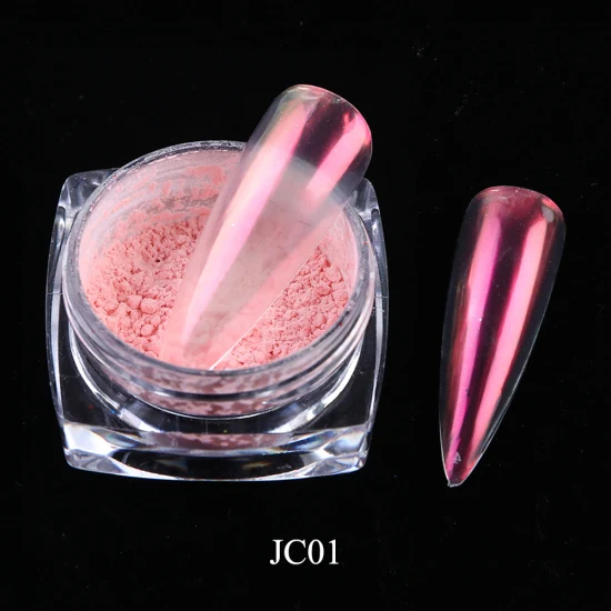 0,2 г Прозрачный блестящий порошок для ногтей, зеркальный УФ-гель Аврора, пигмент, Волшебная Пыль для типсов, украшения ногтей, TRJC01-12 для погружения ногтей - Цвет: JC01