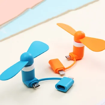 

Mini mobile phone fan android and iphone / ipod two in one handheld mini fan