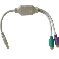 Горячая 1 шт. для клавиатуры мышь мужчин и женщин кабель адаптер конвертер использовать USB для PS2 шнур конвертер адаптер