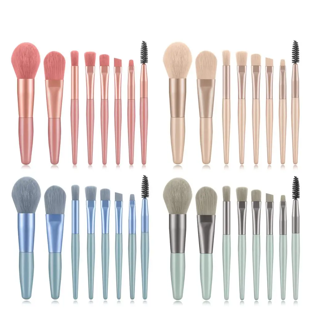 

8pcs Makeup Brush Set Beauty Make Up Tools Foundation Eyeshadow Powder Lashes Cosmetics Brush High Quality Vegan Makeup Brushes