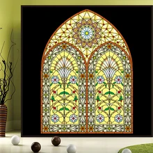 Хранитель Размер прочная оконная пленка статическая цепляющая тонировка-пленка для окна защита конфиденциальности Европейская церковная непрозрачная 40 см x 60 см