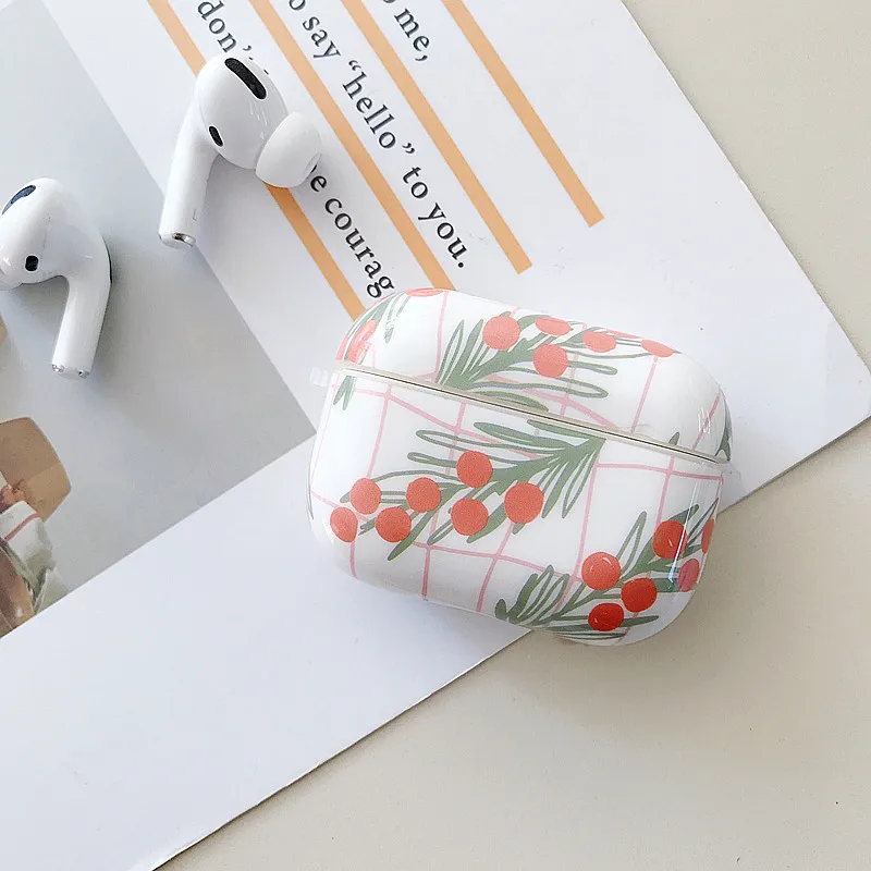 Тропические растения и листья лелеют IMD сумки для Apple Airpods Pro беспроводной Bluetooth Earpods чехол Coque Etui для Airpods Pro Fundas - Цвет: fruit leave