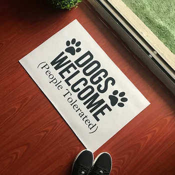 

Rubber Anti-Slip Funny Mat Dog Welcome People Tolerated Welcome Mat Door Mats Outdoor Rugs for Entrance Floor Mats