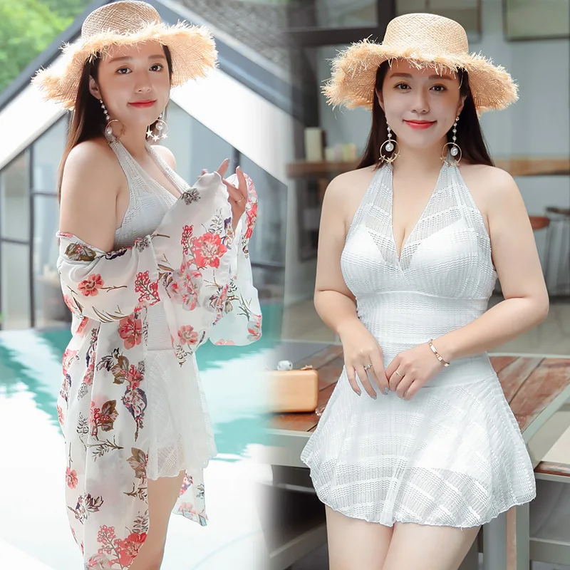 

Large Size Hot Springs Bathing Suit Plus-sized Womenswear Size 200 One-piece Two-Piece Set Boxer Belly Covering Slimming Conserv