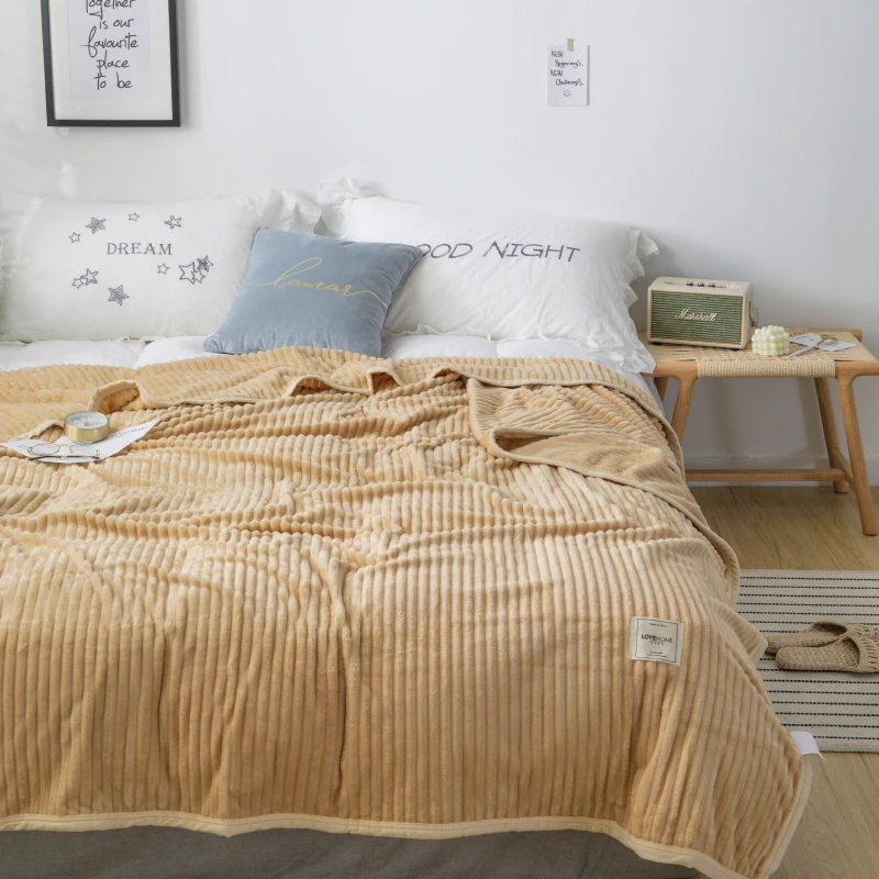 LREA кофейное одеяло, домашнее украшение из флиса, удобная кожа, зимняя полярная ткань покрывало одеяла для кровати и дивана