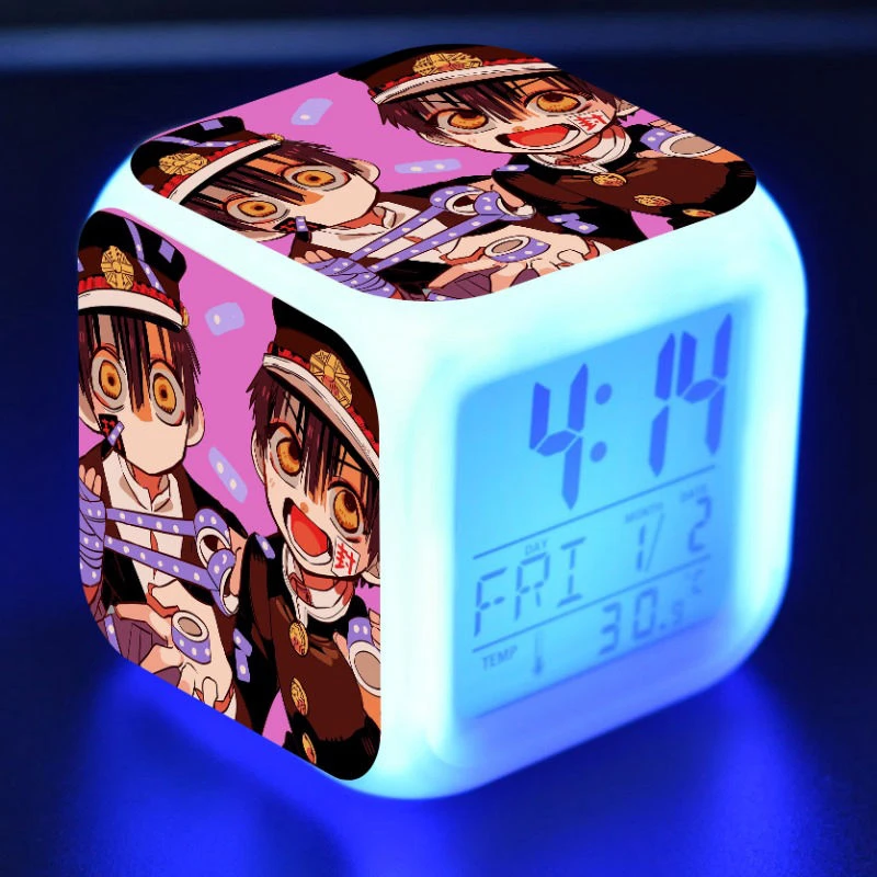 Funny Led Alarm Clock Flashing Colorful Touch Lights Flashing Toilet Bound Hanako Kun Anime Figures Toys For Kids Action Figures Aliexpress