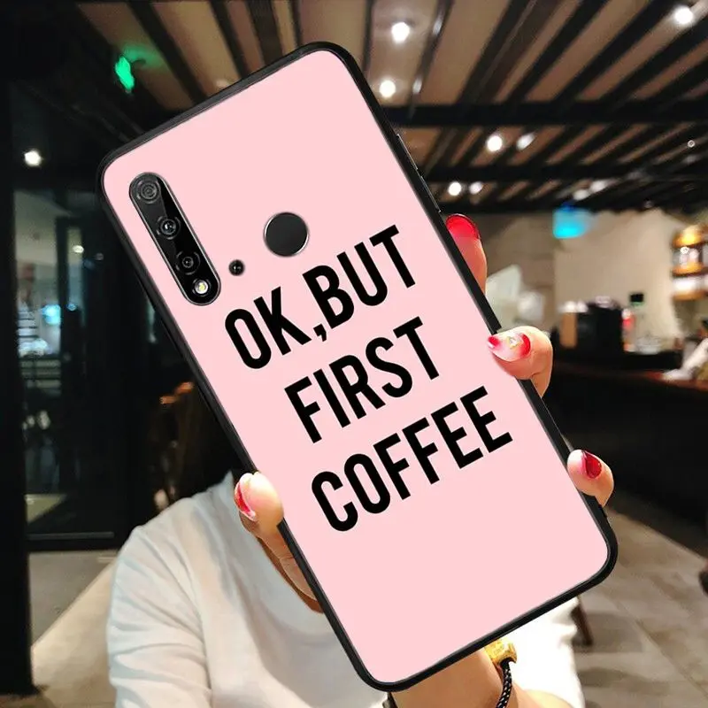 Yinuoda ОК, но сначала кофе и надписью «Girl Boss» чехол для телефона для huawei P20 P30 P20Pro P20Lite P30Lite Psmart P10 9lite - Цвет: A8