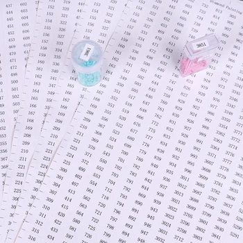 

5D DIY Diamond Painting Tools DMC-447 Colour Number stickers for 5D Diamond painting Storage Box Diamond Embroidery tools