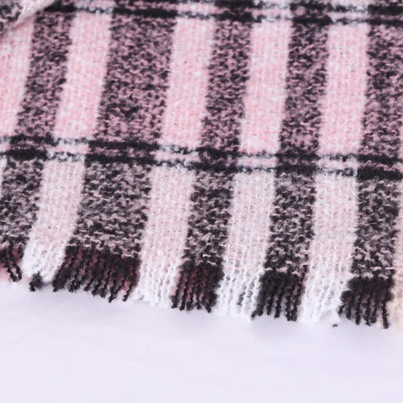 2019 new designer brand women cashmere scarf triangle winter scarves lady shawls and wraps knit blanket neck striped foulard (2)