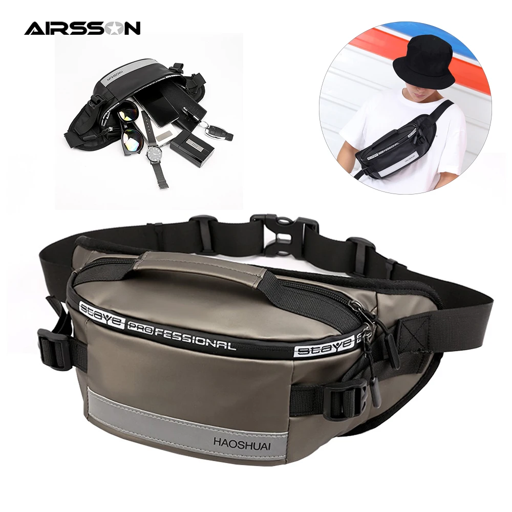 

Outdoor Sports Waist Bag Men Women Fanny Pack Waterproof Chest Bag Reflective Strip Shoulder Bag Gym Fitness Running Waist Pack