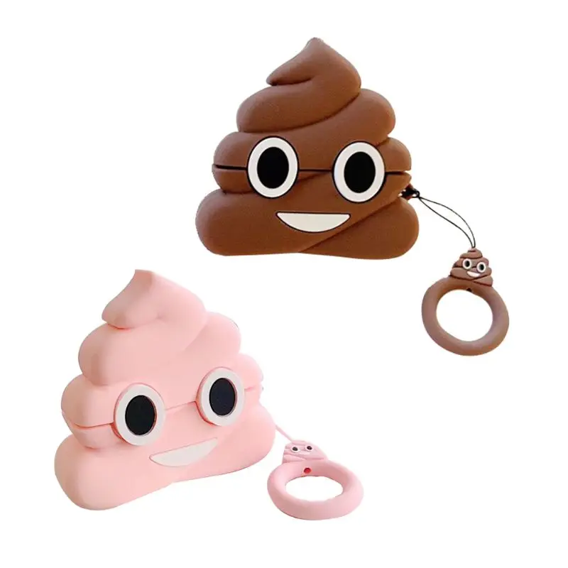 

Funny Poop Protective Case Silicone Cover Protector with Lanyard for Airpods Pro
