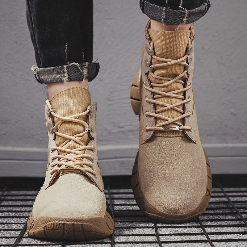 Military Boots Mens Tactical Boots Desert Combat Ankle Boot Army Work Shoes Winter Men Boots Safety Motocycle Boots Brown Black