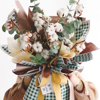 

20pcs Waterproof Double color Plaid Pattern Flower Wrapping Papers Gift Wrapping Papers Rose Wedding Christmas Decoration Paper