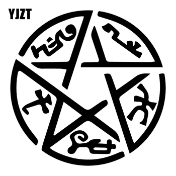 

YJZT 15.5X15.5CM Supernatural Demon Trap Funny Car Sticker Vinyl Decals Accessories C25-0601