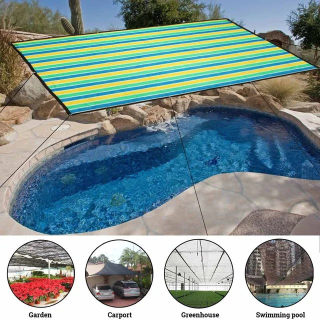 90% Napfényes Nettó Ultraiolettellenes Napellenző Növényi Burkolat Háló A Kültéri Kerti Udvarhoz Úszómedence Autó Erkély Árnyékoló Ruhával - Image 3