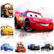 Disney Cars Story Diamond Painting Cartoon Lightning McQueen 5D DIY Full Drill Embroidery Set Gift Hobby Mosaic Home Decoration