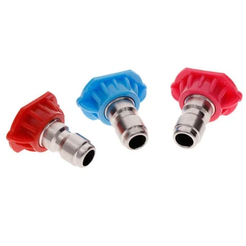 

7pcs Outdoor Accessories Spray Nozzles Multipurpose Quick Connecting Pressure Washing Tips Lightweight Watering Garden Cleaning