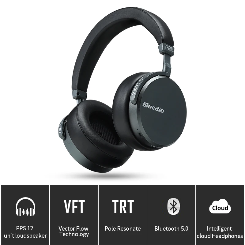 Bluedio V2 Professional Bluetooth 5.0 Headphones Smart Face Recognition Wireless Headset Suitable For DJ Scene 18h Music Time