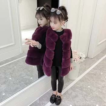 

Girls clothing New Autumn Winter Faux fur Baby Coats for Girls Flower Jackets For Kids Clothes Top children Outwear