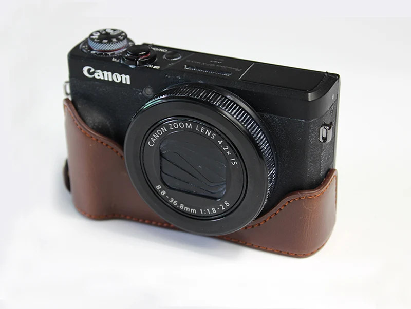 Портативный PU кожаный чехол для камеры для Canon G7X MarkIII G7X3 gsxxiii G7XM3 Половина корпуса с батарейным отсеком