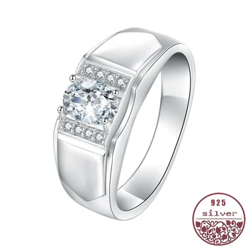 

Broken Diamond Large Men's Ring Diamond Platinum Oval Dove Egg Ring Ring Index Finger Mosang Diamond Ring