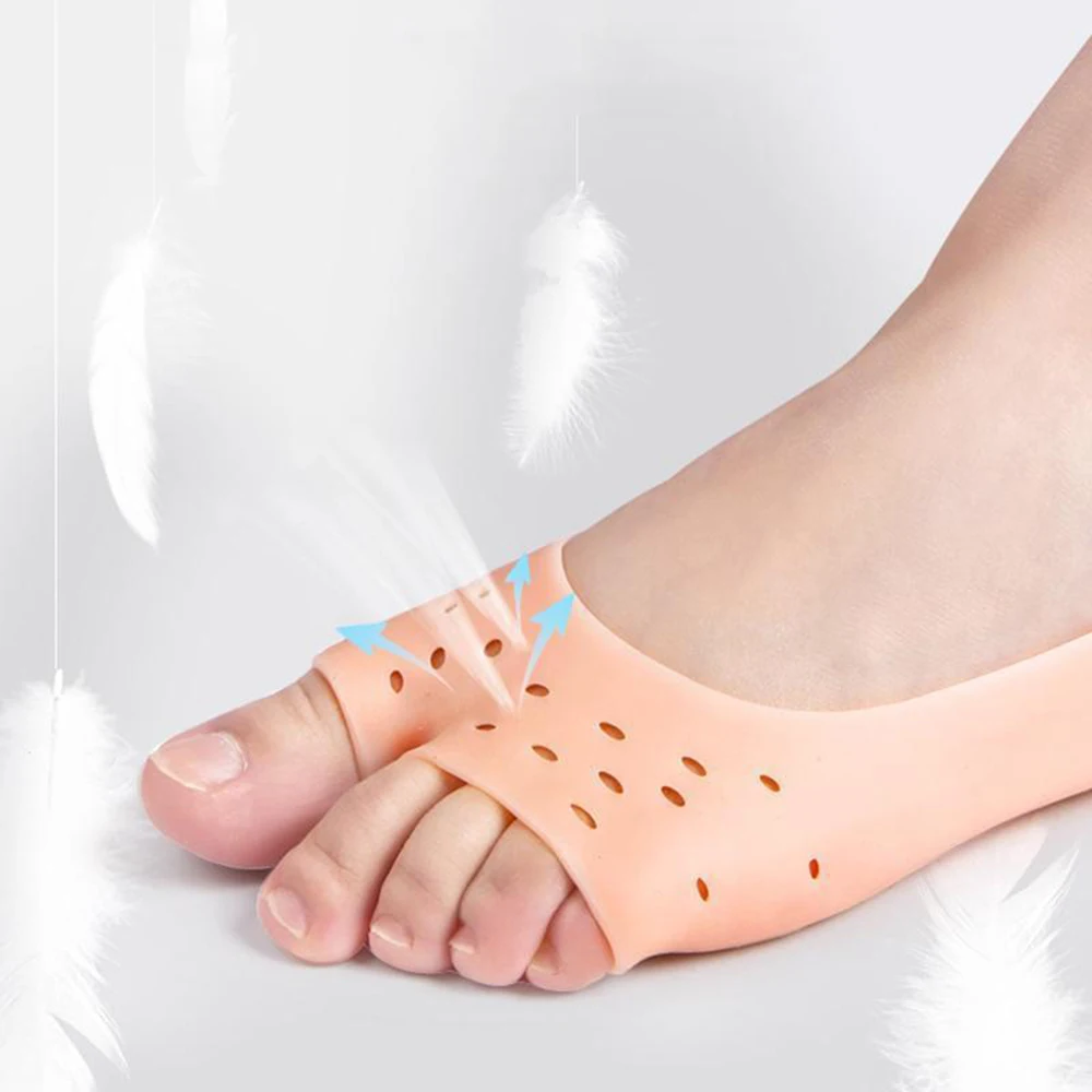 Soft Silicone Moisturizing Gel Open Toe Socks For Foot Care