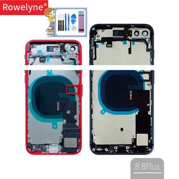 

Back Glass Full Housing for iphone 8 8Plus Plus Back Battery Cover Door Middle Frame Chassis Flex Cable Replacement Assembly
