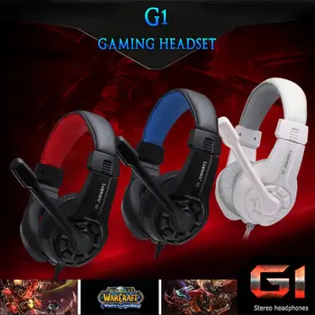 

3.5mm Wired Head-mounted Gaming Headset For Laptop Computer PC Earphon With Microphone Wired Stereo Headphones