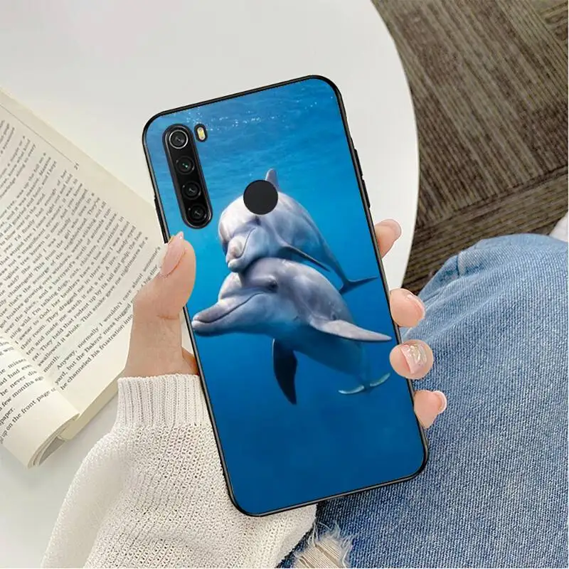 YNDFCNB Cá Heo Dễ Thương Ốp Lưng Điện Thoại Redmi Note 8Pro 8T 6Pro 6A 9 Redmi 8 7 7A Note 5 5A Note 7 xiaomi leather case chain