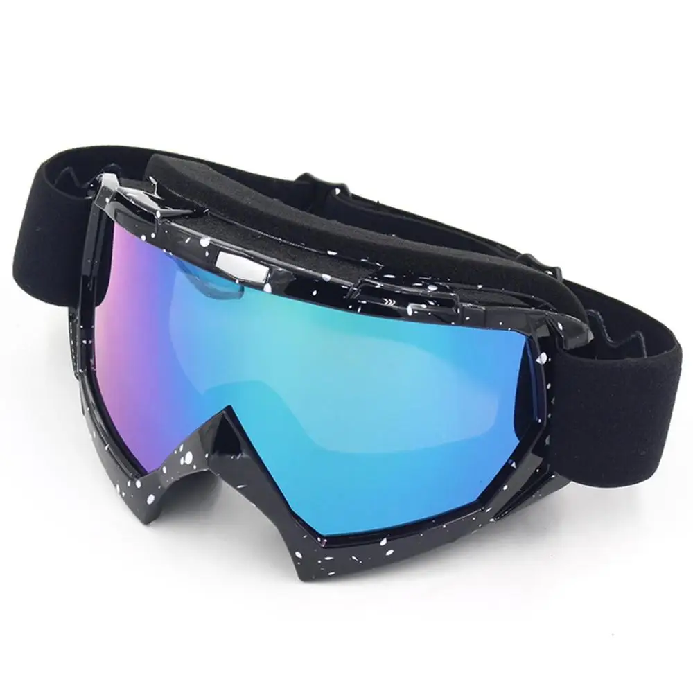 Cross-Country Line Goggles Motorcycle Line Goggles Sand-Proof Dustproof Anti-Twist And Anti-Fall Anti-Uv Goggles - Цвет: dot colorful lens