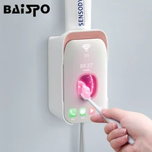 BAISPO настенный автоматический соковыжималка для зубной пасты пластиковый пылезащитный держатель для зубных щеток для туалета аксессуары для ванной комнаты