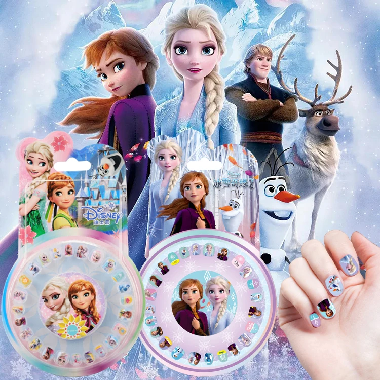 

Girls Disney Frozen 2 Elsa Anna Nail Stickers Sofia Ariel Princess Makeup Toys For Kids Nail Decor Beauty Pretend Play Sticker