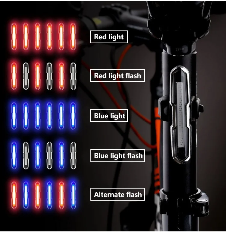 Top Bike Tail Light USB Rechargeable 168Lumens Ultra Bright Bicycle Rear Light LED Waterproof 5 Modes Cycling Taillight For Bicycle 2