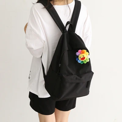 Простой Оксфорд школьный рюкзак колледж рюкзак для студентов девочек Досуг Дамская Сумочка для женщин - Цвет: black M size