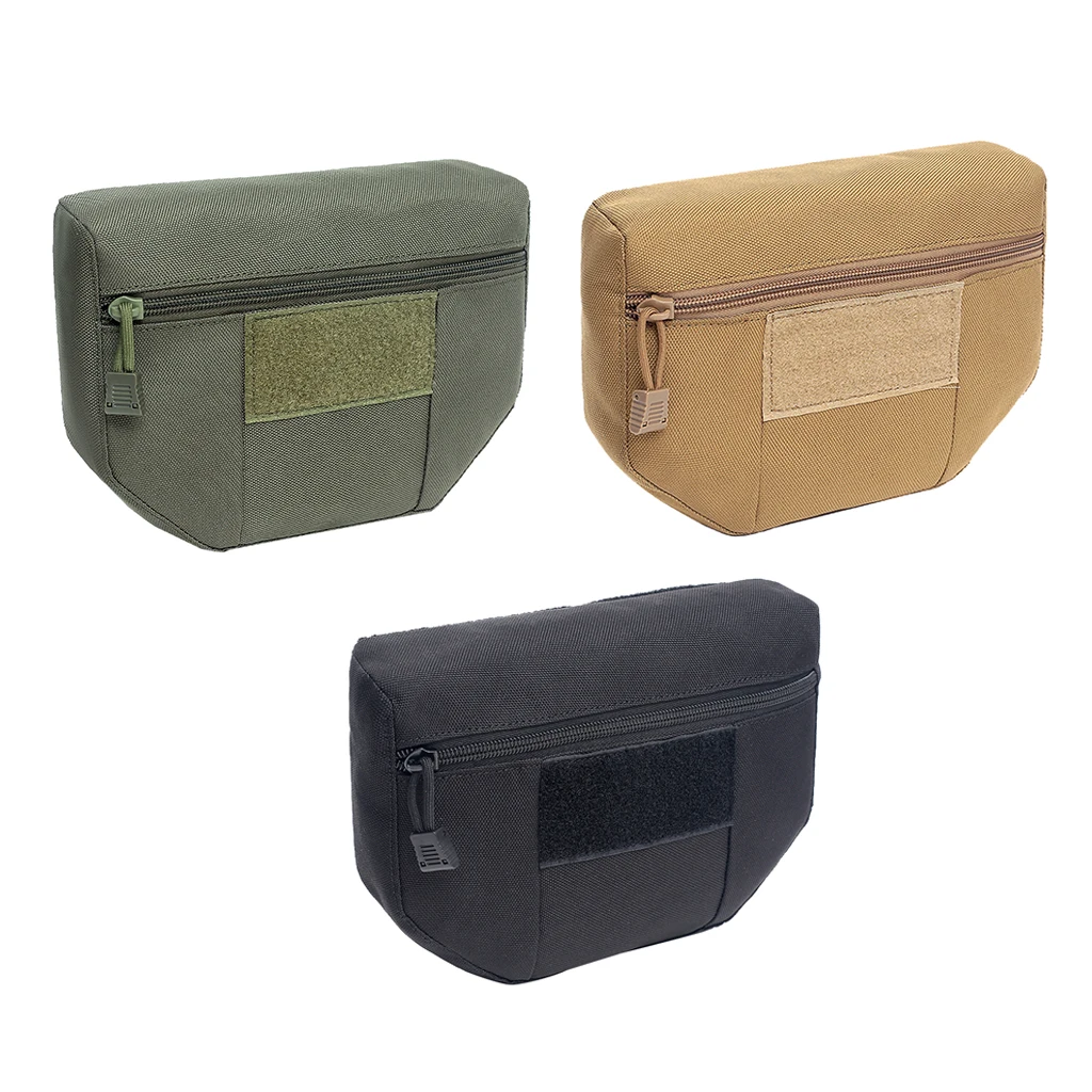 Outdoor Vest Pasted Bag Accessories Pouch Attachment Storage Bag for Outdoor Hiking Travel Cycling Hunting Running Fishing 