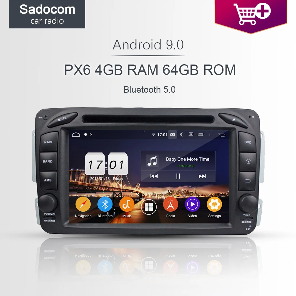 PX6 Android 10 0 автомобильное радио 4 Гб ОЗУ 64 ПЗУ 8 ядер автомобильный dvd плеер для Benz W163