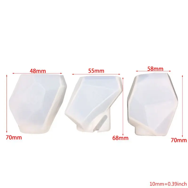 3 формы DIY смолы алмазные ювелирные изделия литья формы, многогранные