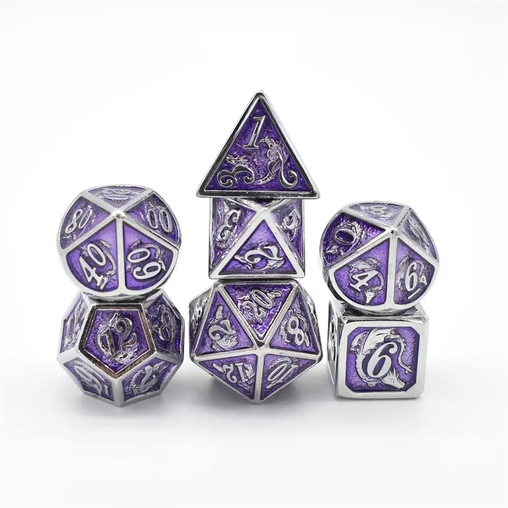 Dragon Design Rpg Dice Chromium Plating Purple Enamel Polyhedral Dice Sets Dnd Dice For Table Games Dice Aliexpress Dragon Design Rpg Dice Chromium Plating Purple Enamel Polyhedral Dice Sets Dnd Dice For Table Games Dice Aliexpress