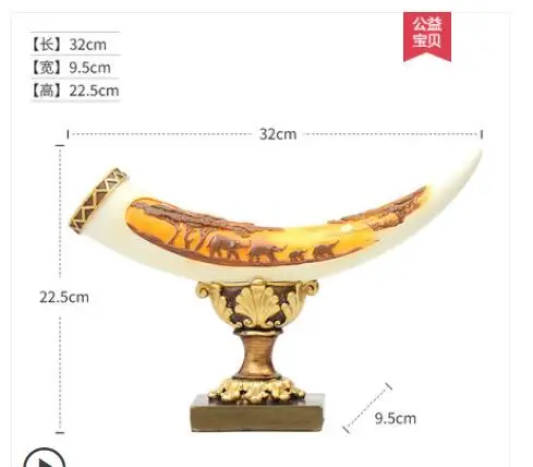 Best Recruitment Ivory European Decoration Living Room Home Decoration Point Wine Cabinet Creative Elephant Longma TV Cabinet Arrange