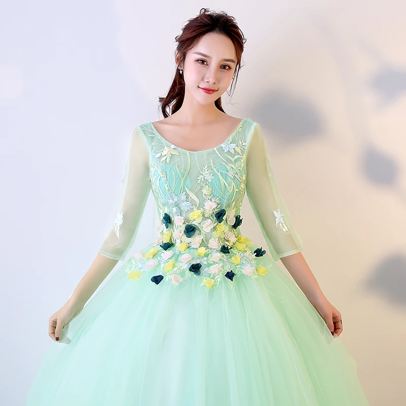 Vestidos Quinceanera 15 Anos бальные Платья пышные платья новое платье для выпускного вечера с аппликацией для вечерние платья с v-образным вырезом Vestido 0004