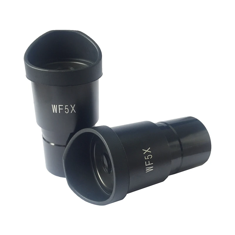 Pair Wide Field Eyepiece Optical Lens for Stereo Microscope with Mounting Diameter 30mm or 30.5mm Rubber Eye Cups WF5X WF10X microscope eyepiece stereoscopic microscope eyepiece
