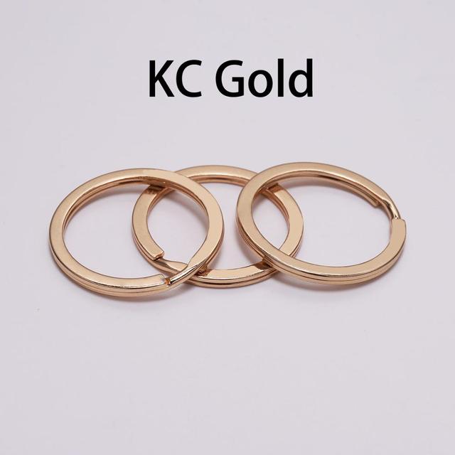 25 28 30 mm Bronze Gold Color Keyring Split Ring Plated Key Ring For DIY Llaveros clasp Findings Jewelry Making