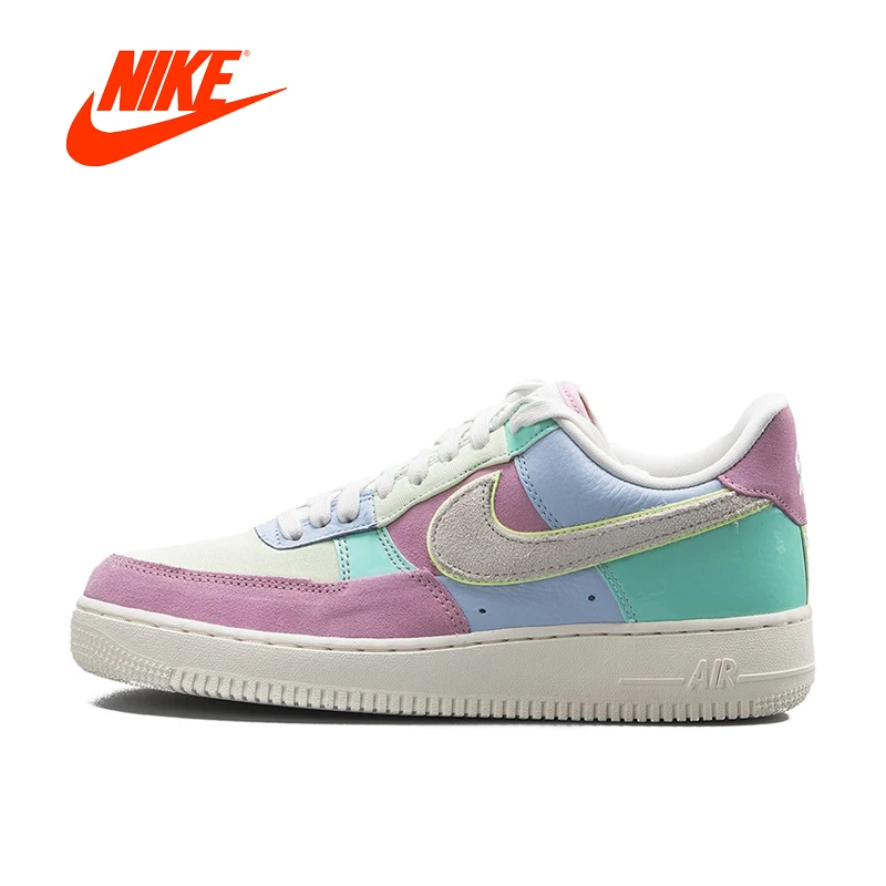 Подлинный Air Force 1 One Low Help AF1 Мужская обувь для скейтбординга мужские спортивные уличные кроссовки светильник - Цвет: AH8462-400