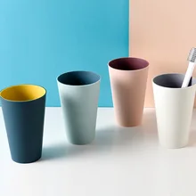 1 шт стакан для зубной щетки набор аксессуаров для ванной комнаты экологичный пластиковый стакан для воды одноцветные стаканы для ванной комнаты