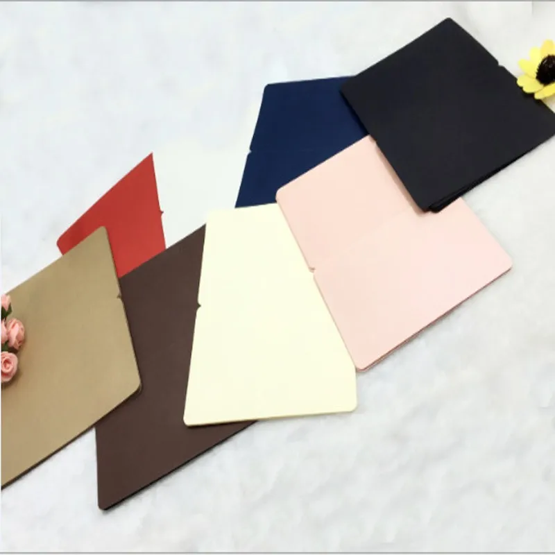 10pcs/lot Nostalgic Retro Birthday Greeting Party Postcard DIY Handmade Fold Color Holiday Blank Greeting Card Stationery