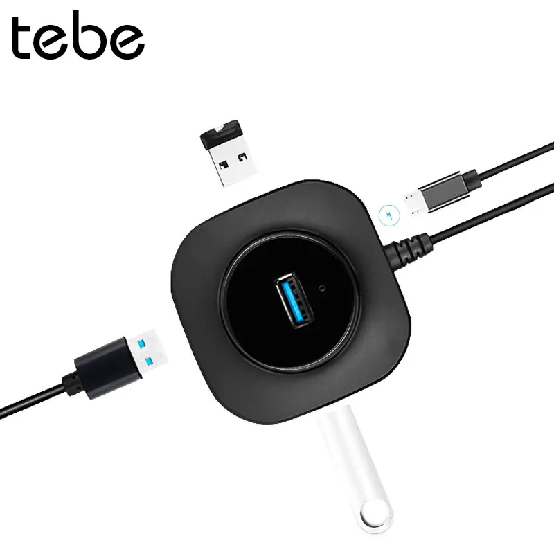 

tebe USB C HUB USB 3.0 HUB Splitter Multiple USB Hab Type C HUB 2.0 Multi Hab Expander 4 Port HUB for PC Laptop