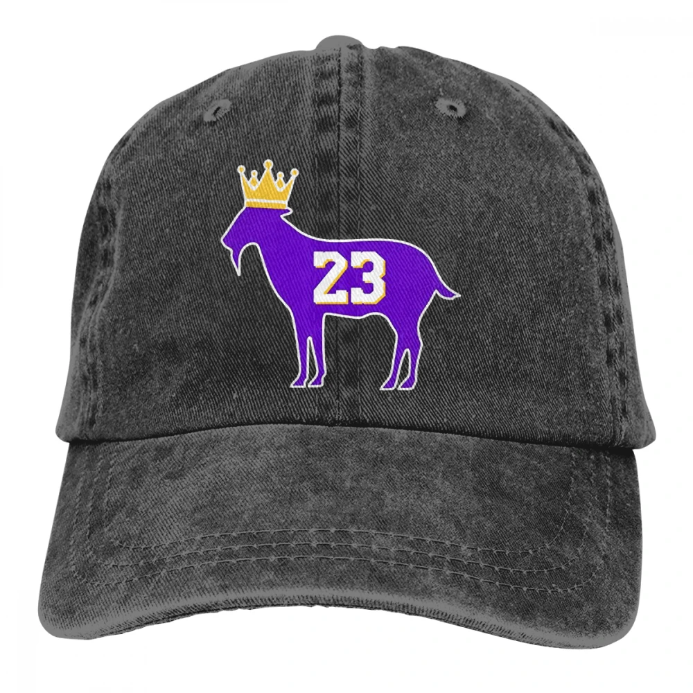 Коза Джеймс король Коза Casquette черный унисекс Мужские Женские джинсовые бейсболка с ремешком кепки Регулируемый Гольф папа шляпа